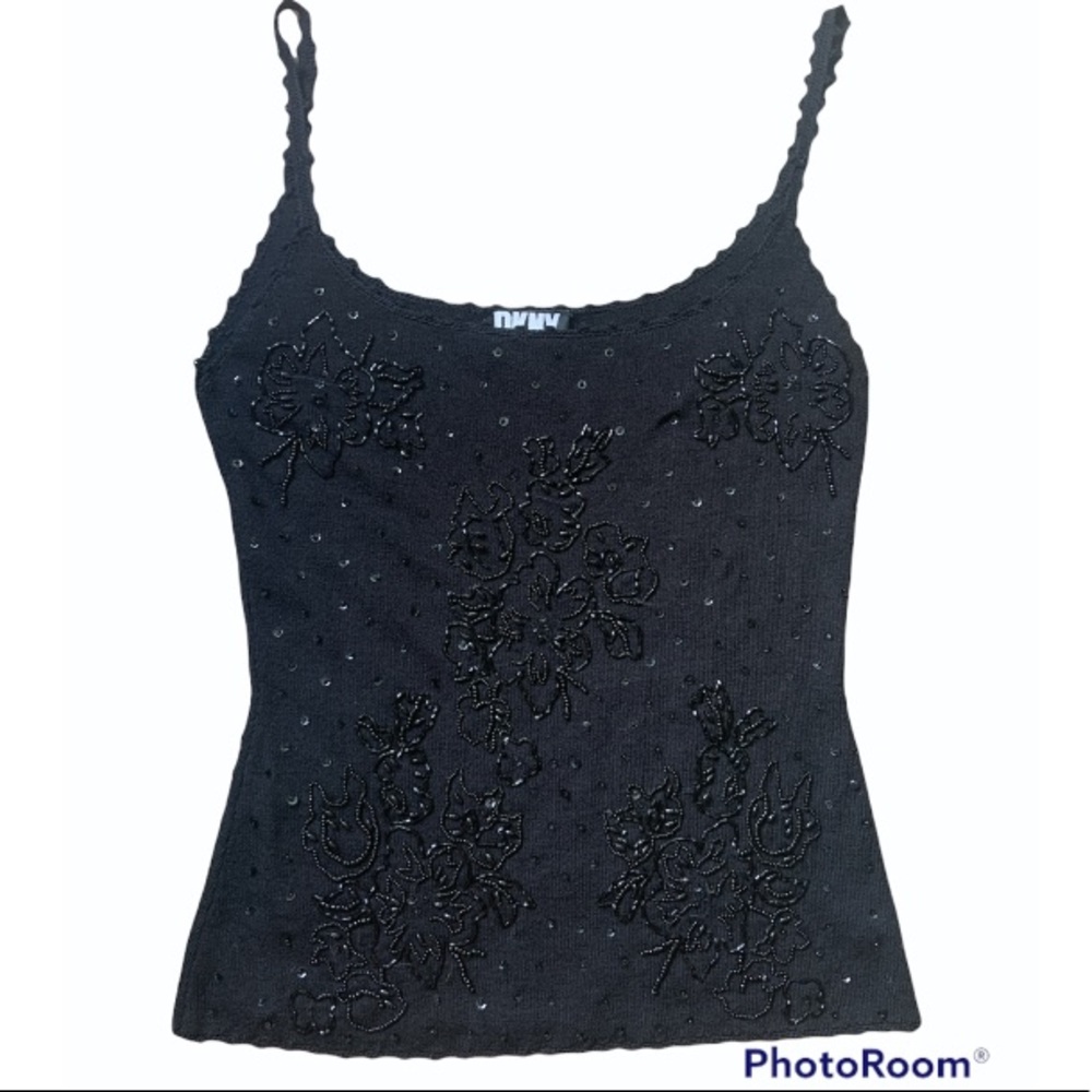 ✶ ✶ VINTAGE BEADED DKNY TANK ✶ ✶